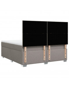 Giroletto a Molle con Materasso Tortora 180x200 cm in Tessuto