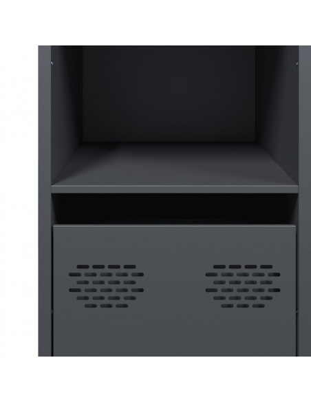 Credenza Antracite 101,5x39x73,5cm in Acciaio Laminato a Freddo