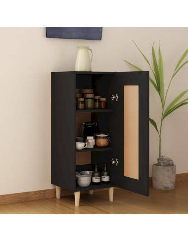 Credenza Nero 34,5x34x90 cm in Legno Multistrato