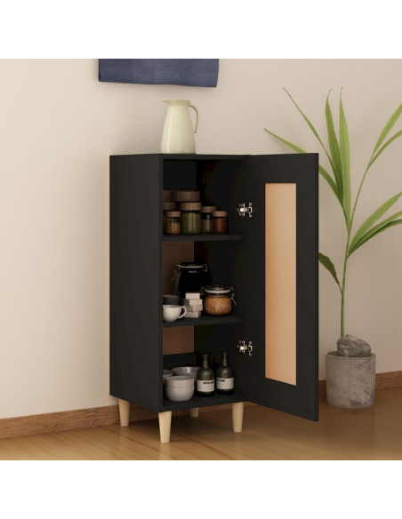 Credenza Nero 34,5x34x90 cm in Legno Multistrato