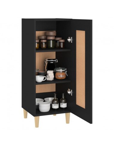 Credenza Nero 34,5x34x90 cm in Legno Multistrato
