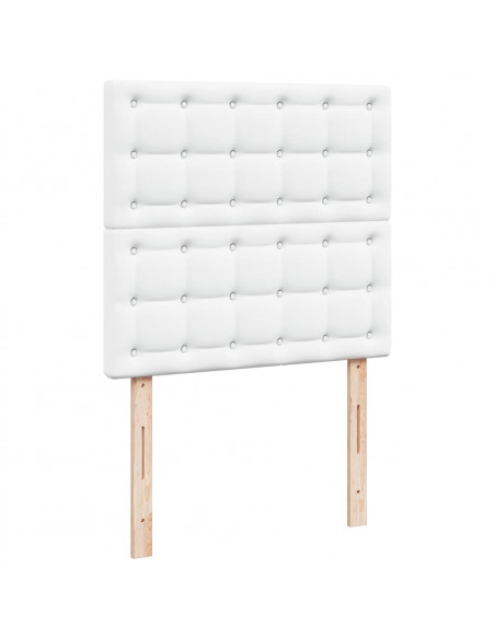 Giroletto a Molle con Materasso Bianco 90x200 cm in Similpelle
