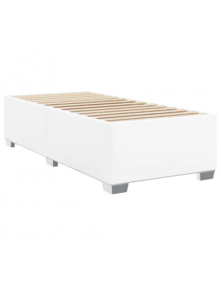Giroletto a Molle con Materasso Bianco 90x200 cm in Similpelle