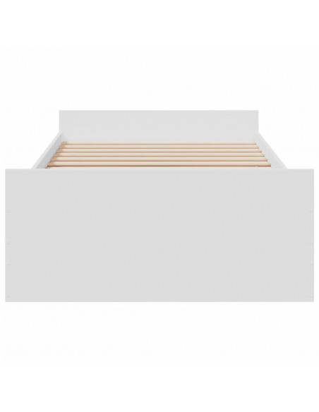 Giroletto con Cassetti Bianco 90x190 cm in Legno Multistrato
