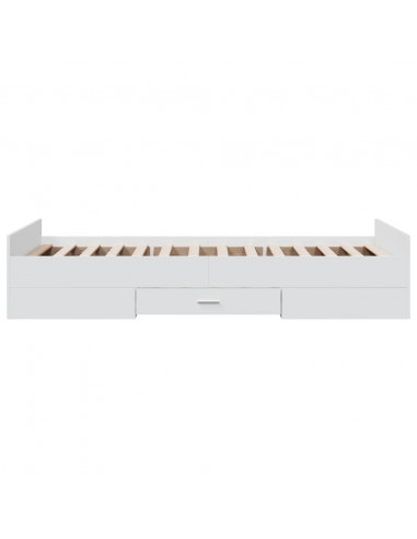Giroletto con Cassetti Bianco 90x190 cm in Legno Multistrato
