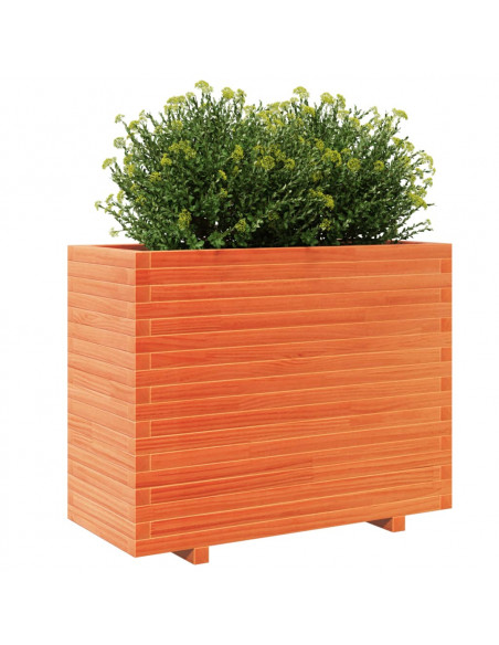 Fioriera Giardino Marrone Cera 90x40x72,5cm Legno Massello Pino