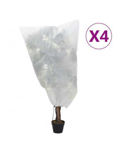 Coperture con Coulisse per Piante 4pz 70 g/m² 0,8x1,2 m