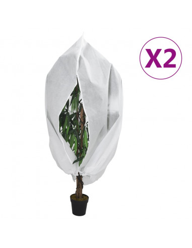 Coperture con Cerniera per Piante 2pz 70 g/m² 1,55x1,55 m