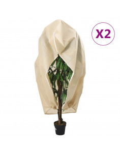 Coperture con Cerniera per Piante 2pz 70 g/m² 1,2x1,8 m 2