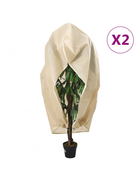 Coperture con Cerniera per Piante 2pz 70 g/m² 1,2x1,8 m