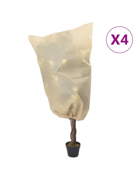 Coperture con Coulisse per Piante 4pz 70 g/m² 0,8x0,8 m