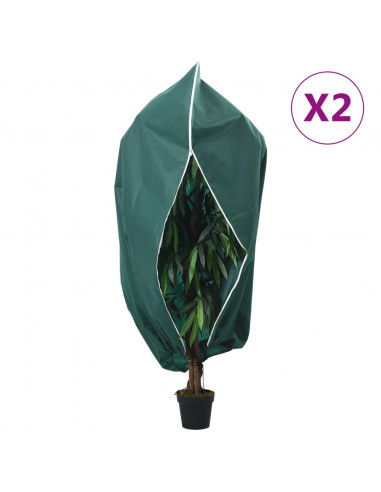 Coperture con Cerniera per Piante 2pz 70 g/m² 1x1,55 m