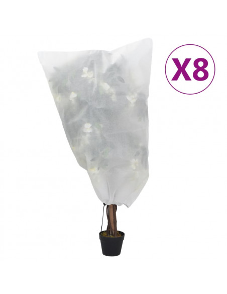 Coperture con Coulisse per Piante 8pz 70 g/m² 0,8x1 m