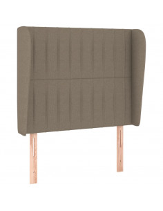 Testiera ad Orecchio Tortora 83x23x118/128 cm in Tessuto 2