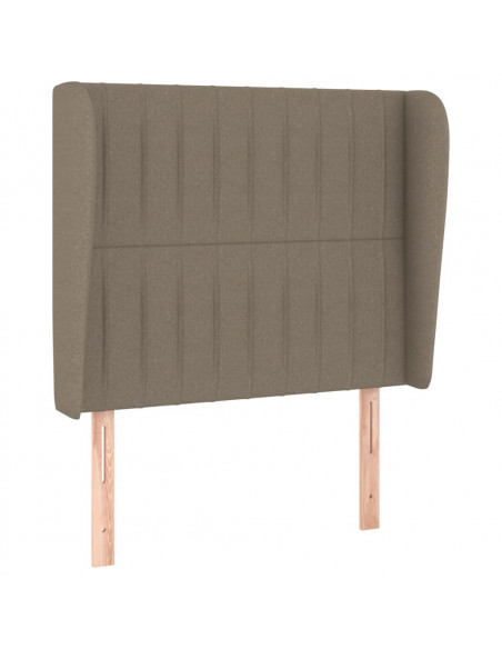 Testiera ad Orecchio Tortora 83x23x118/128 cm in Tessuto