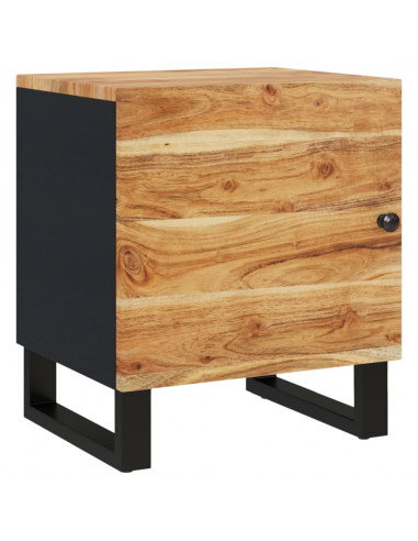 Comodini 2pz 40x33x46 cm in Legno Massello di Acacia