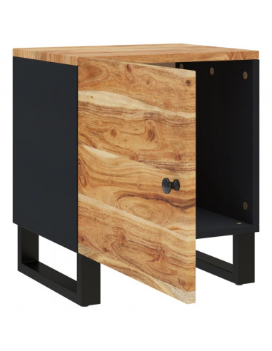 Comodini 2pz 40x33x46 cm in Legno Massello di Acacia