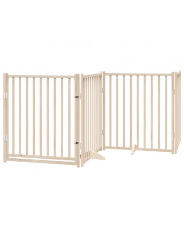 Cancello per Cani Porta Pieghevole 10 Pannelli 800 cm in Pioppo