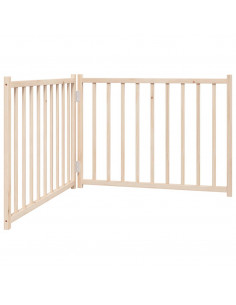 Cancello per Cani Pieghevole 2 Pannelli 160 cm Massello Abete 2