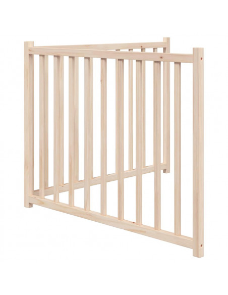 Cancello per Cani Pieghevole 2 Pannelli 160 cm Massello Abete