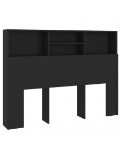 Testiera con Scomparti Nera 140x19x103,5 cm 2