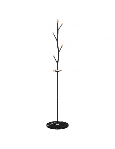 Appendiabiti Nero 177 cm in Ferro Verniciato a Polvere