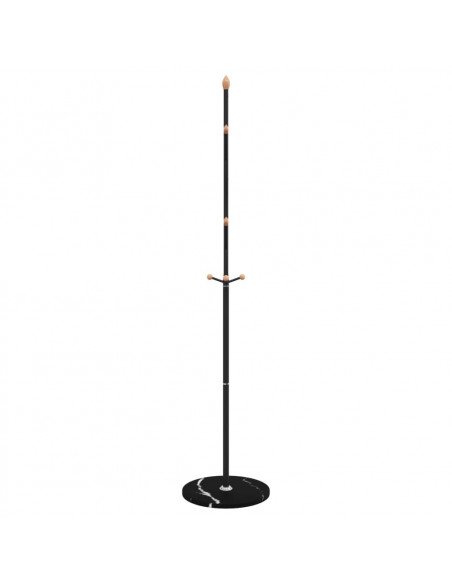 Appendiabiti Nero 177 cm in Ferro Verniciato a Polvere