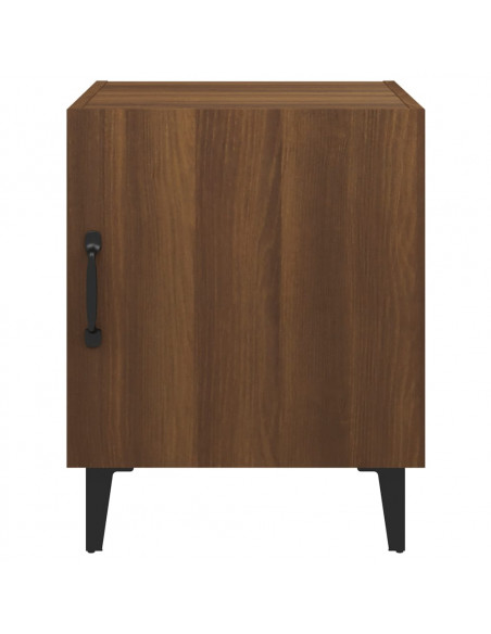Comodini 2 pz Rovere Marrone in Legno Multistrato