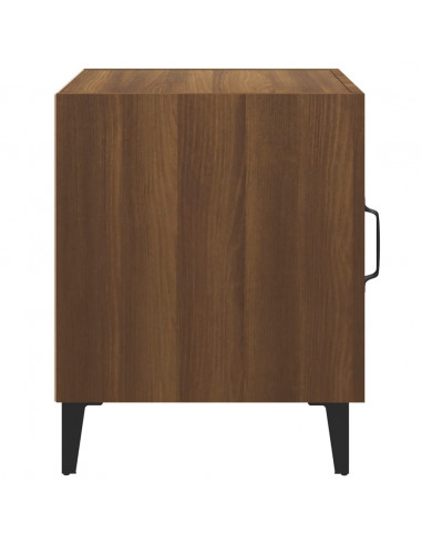 Comodini 2 pz Rovere Marrone in Legno Multistrato