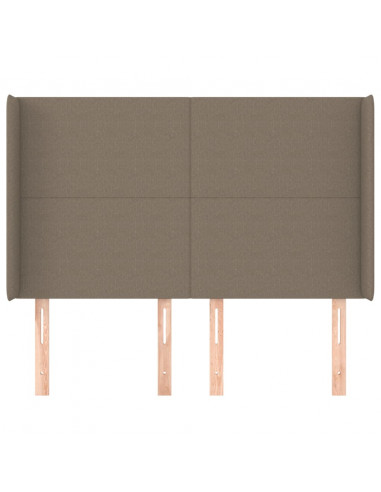 Testiera ad Orecchio Tortora 147x16x118/128 cm in Tessuto