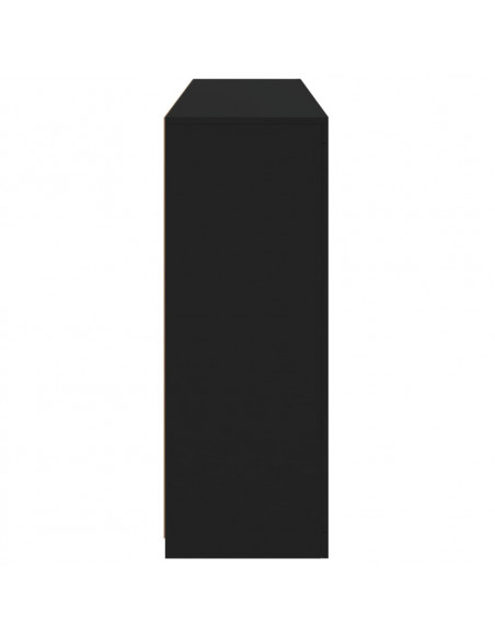 Credenze con Luci LED 3 pz Nere in Legno Multistrato