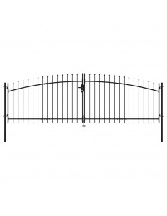 Cancello Doppio con Punte a Lancia 400x150 cm 2