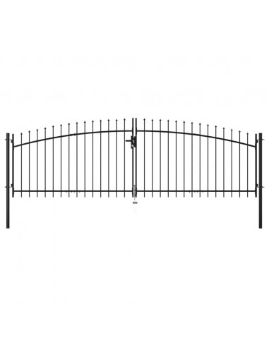Cancello Doppio con Punte a Lancia 400x150 cm