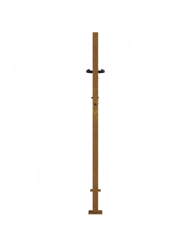 Cancello da Giardino 105x130 cm Acciaio Corten Design Quadrato