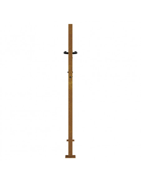 Cancello da Giardino 105x130 cm Acciaio Corten Design Quadrato