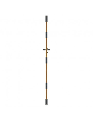 Cancello da giardino 85x200 cm in acciaio Corten con design erba