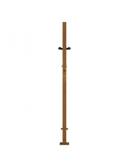 Cancello da Giardino 105x130 cm in Acciaio Corten Design Erba