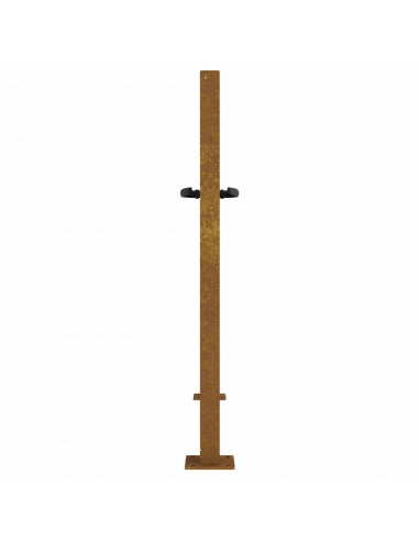 Cancello da Giardino 105x105 cm Acciaio Corten Design Quadrato