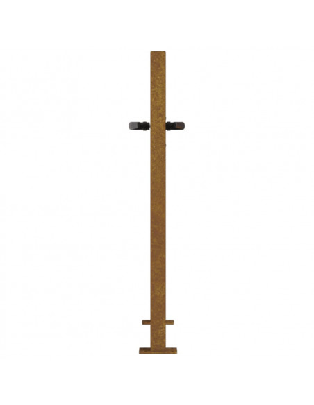 Cancello da giardino 100x100 cm in acciaio Corten con design ad albero