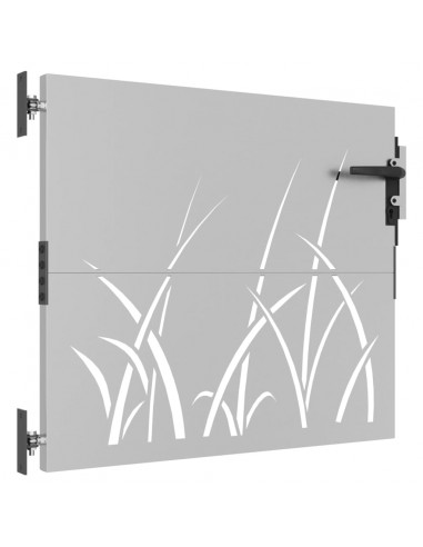 Cancello da Giardino 85x75 cm in Acciaio Corten Design Erba