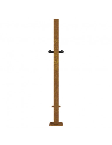 Cancello da Giardino 105x80m in Acciaio Corten Design Quadrato