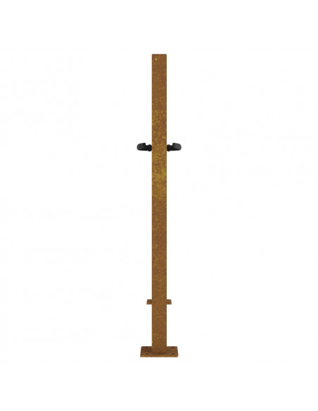 Cancello da Giardino 105x80m in Acciaio Corten Design Quadrato