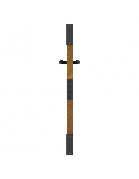 Cancello da Giardino 85x75 cm in Acciaio Corten Design Bambù