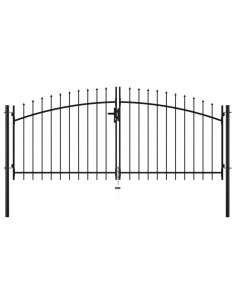 Cancello Doppio con Punte a Lancia 300x150 cm 2