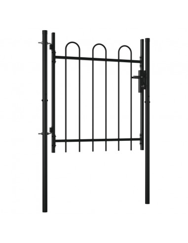 Cancello per recinzione a una porta BOXTEL con parte superiore ad arco 100 x 75 cm
