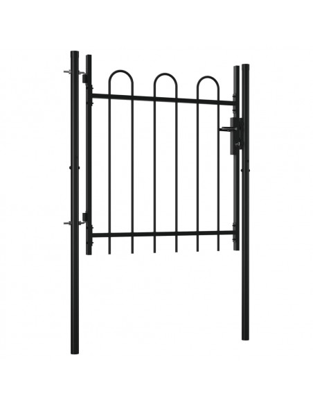 Cancello per recinzione a una porta BOXTEL con parte superiore ad arco 100 x 75 cm