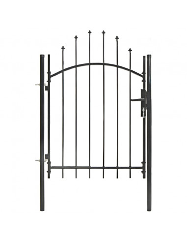 Cancello da Giardino in Acciaio 1x1,5 m Nero