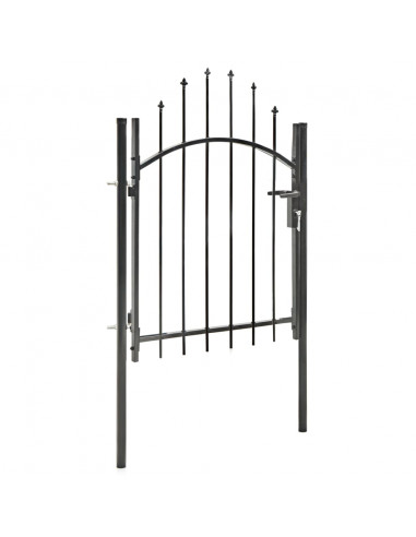 Cancello da Giardino in Acciaio 1x1,5 m Nero