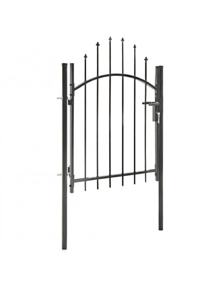 Cancello da Giardino in Acciaio 1x1,5 m Nero