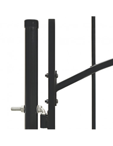Cancello da Giardino in Acciaio 1x1,5 m Nero